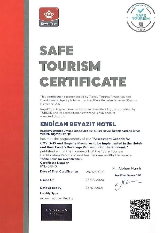 ***  Endican Beyazit Hotel Istanbul Turkey